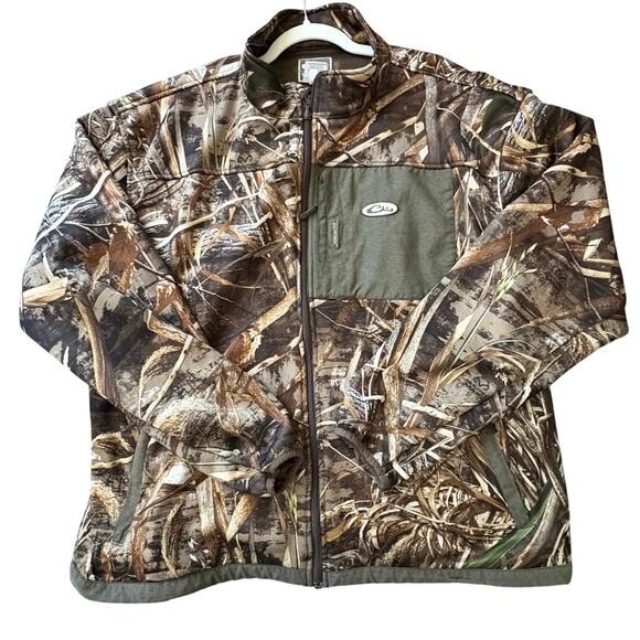 Drake Waterfowl Systems Camo Full Zip Hunting Jacket Realtree Max-5 2XL - Picture 12 of 13
